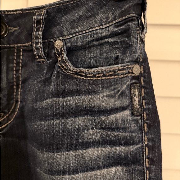 Silver Suki Baby Boot Jeans Dark Blue Size 29 - Picture 5 of 15